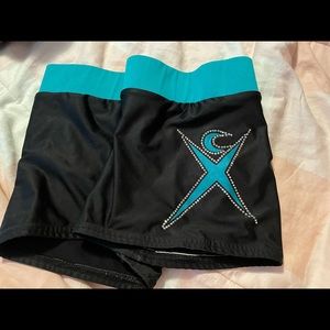 Cheer Extreme Varsity warm up shorts.